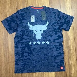 Under Armour Men Sz XL Project Rock Veterans Day Air Land Sea Camouflage T Shirt